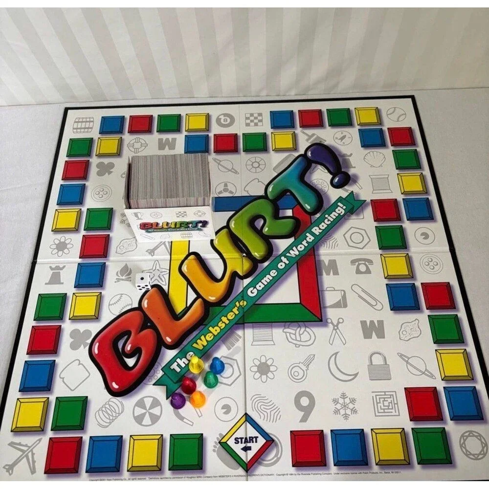 Blurt! The Webster's Game of Word Racing Board Game Patch Products Complete